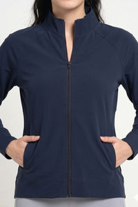 Zelocity Quick Dry Relaxed Fit Gym & Training Jacket - Dark Navy — thumbnail 5